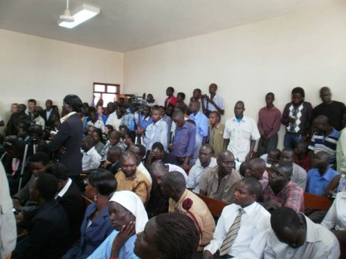 The ICD courtroom was fully packed for Kwoyelo's trial