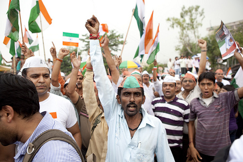 The Anna Hazare Anti-Corruption Rally, Delhi 25 August 2011