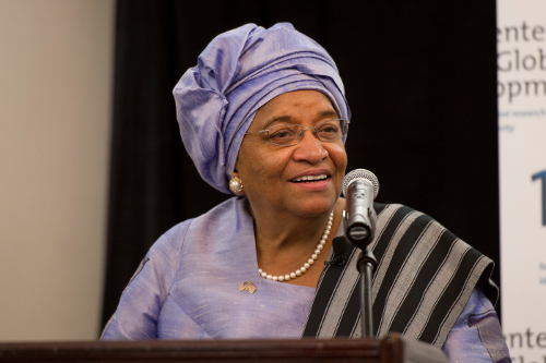 Ellen Johnson Sirleaf, one of the winners of the 2011 Nobel Peace Prize