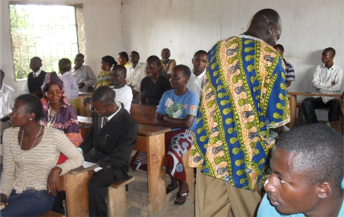 Flory's organisation, Foundation Chirezi, holds a peace eduation seminar in Kiliba, DR Congo