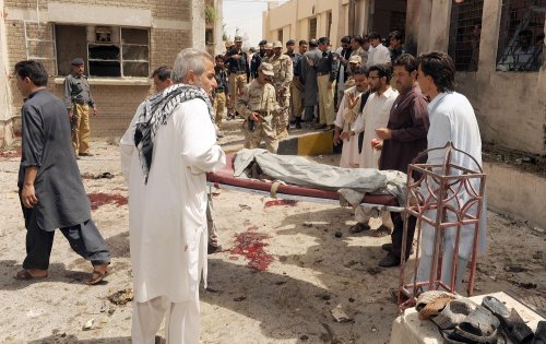 Aftermath of a bomb attack in Balochistan