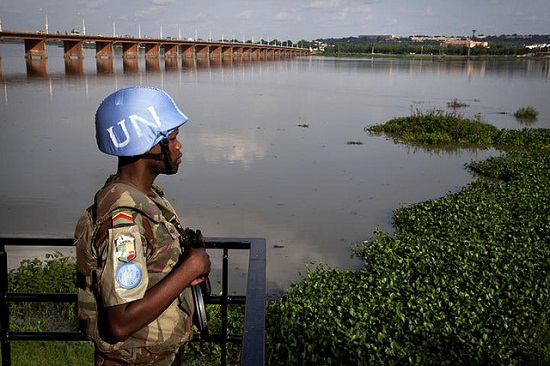 A Beninese peacekeeper from the UN Mission in Mali, MINUSMA. Image credit: UN Photos.