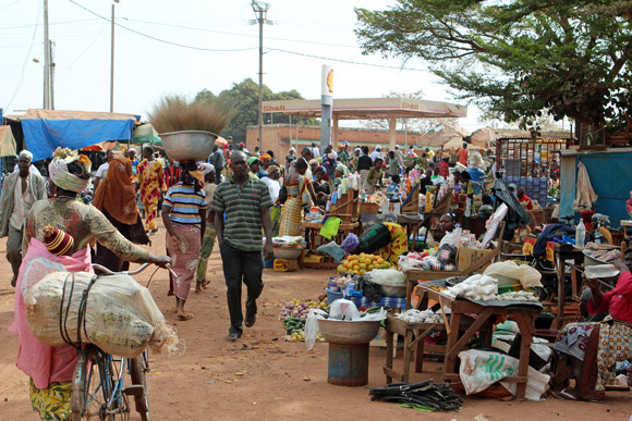 A market in Burkina Faso