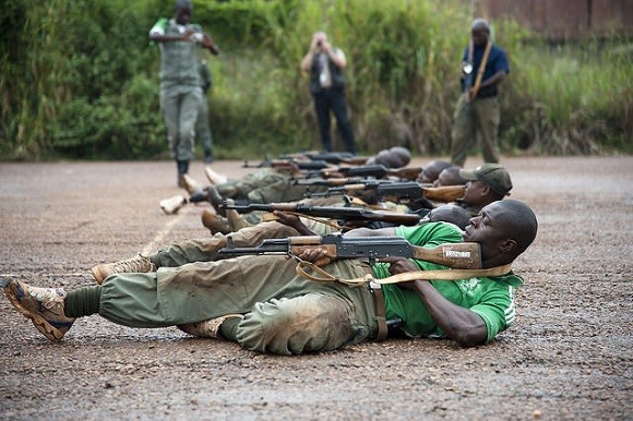 Soldiers training in CAR. Image credit: UN Photos