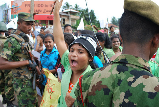 A civil society protest in Sri Lanka