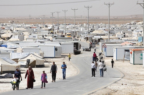 The Zaatari refugee camp in Jordan is home to almost 100,000 refugees who have fled the violence in Syria. Image credit: World Bank.