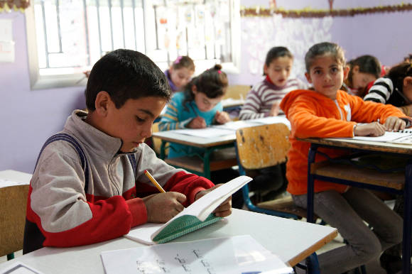 A Syria refugee in a Lebanese school. Image credit: DfID