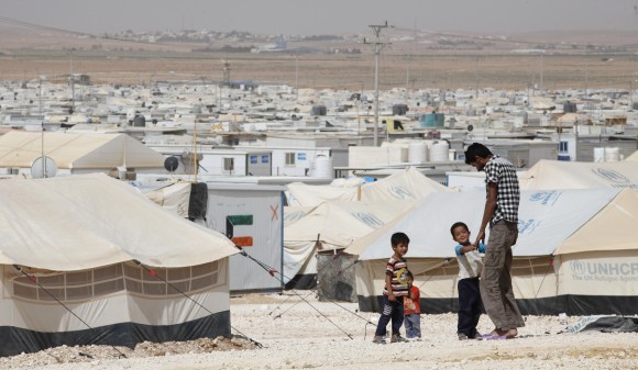 Daily life in Zaatari refuggee camp in Jordan, located 10 km east of Mafraq, Jordan on June 04, 2014. Photo © Dominic Chavez/World Bank